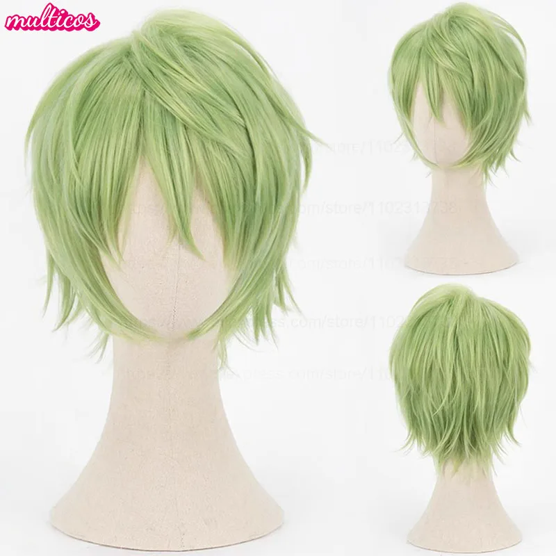 Farben Kurze Gerade Cosplay Perücke Layered Shaggy Flauschig Rot Rosa Braun Grün Blau Hitzebeständige Kunsthaar Party Anime Perücken – Detail 33