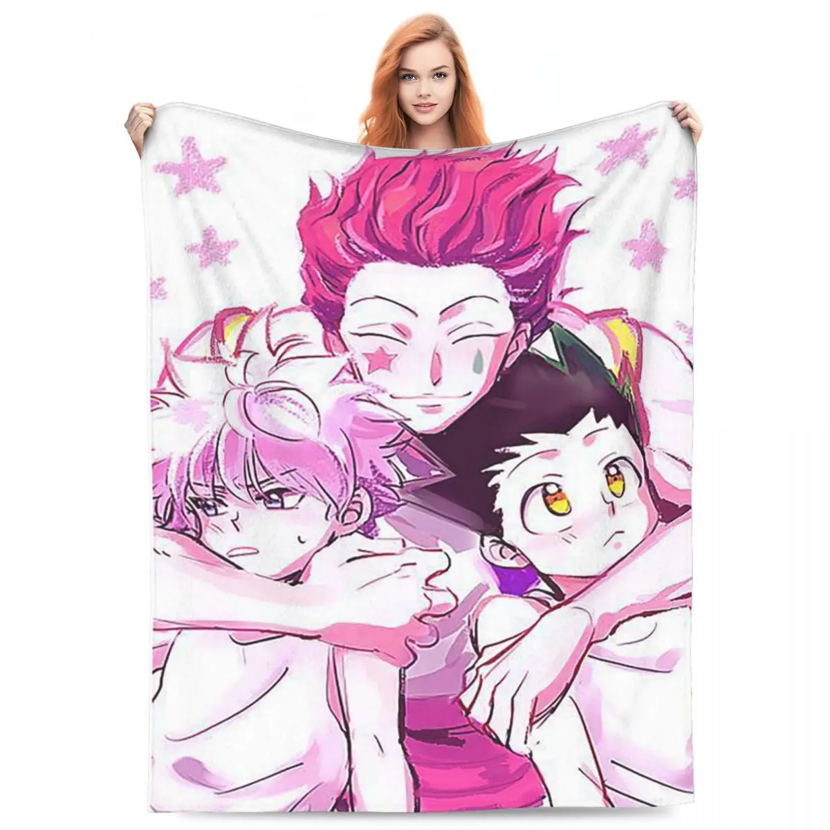 Anime Hunter X Hunter Blankets Fleece Sofa Throw Blanket Portable for Couch Bedding Office Throws Bedspread Quilt