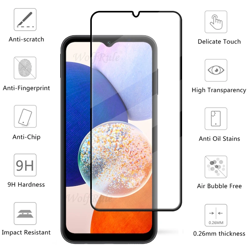 4-in-1 For Samsung Galaxy A14 5G Glass For Samsung A14 5G Screen Protector For Samsung A04 A04E A23 A04S A13 A14 5G Lens Glass
