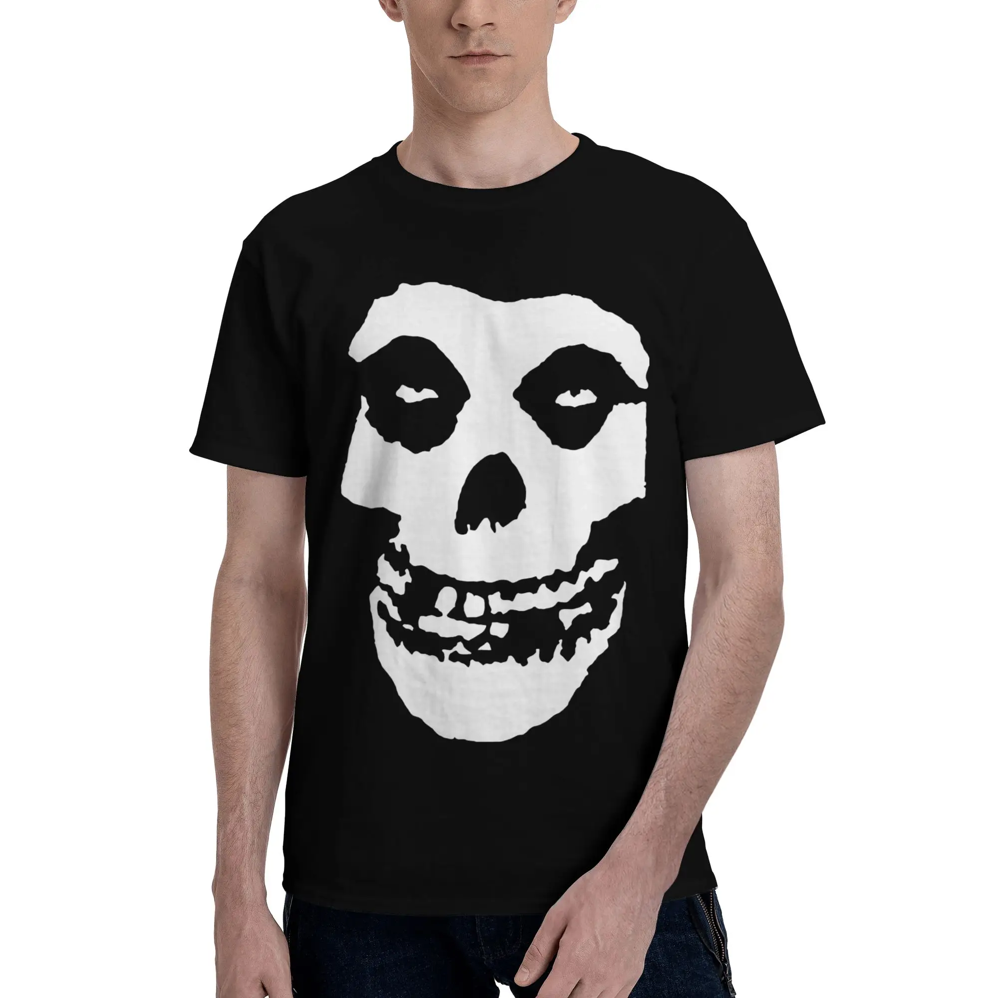 Misfits Fiend Skull Licensed Punk Japanese Fresh Reversible T-shirtArtistic Style Men's T-shirts
