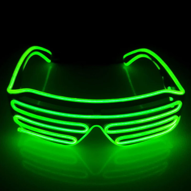 وصول جديد بارد المرحلة ارتداء نظارات مضيئة متوهجة مصراع نظارات النيون وامض نظارات للرجال النساء أزياء الرقص الدعائم