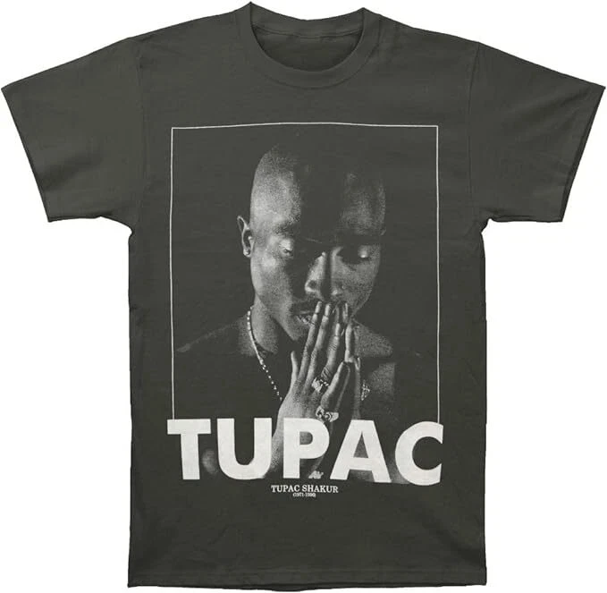 Tupac Hip Hop Tee - 2pac Middle Finger Praying Against The World Size S-4XL High-end Luxury Is for Both Men and Women Top Y2k