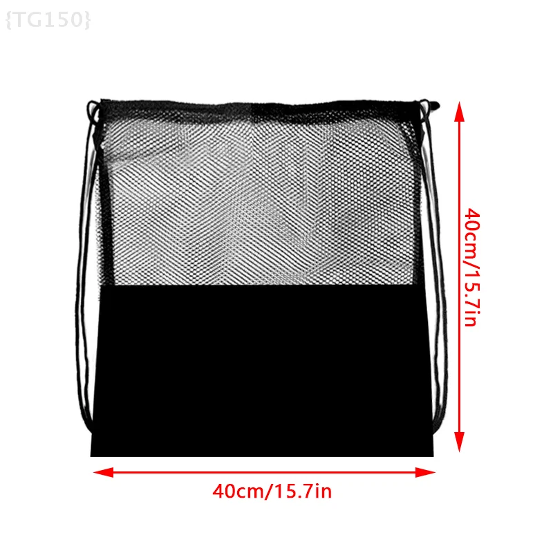 Sac de poche en filet de football de basket-ball – Sac à dos de sport de fitness à cordon de serrage, sac de sport de plein air léger et portable de grande capacité