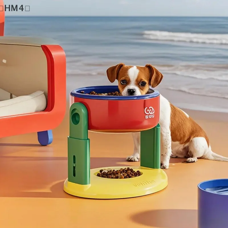 رفع شفط كأس وعاء الحيوانات الأليفة 3 مستوى تعديل الارتفاع حماية العمود الفقري العنقي أطباق الحيوانات الأليفة عدم الانزلاق مرتفعة الكلب أطباق طعام للقطط #3