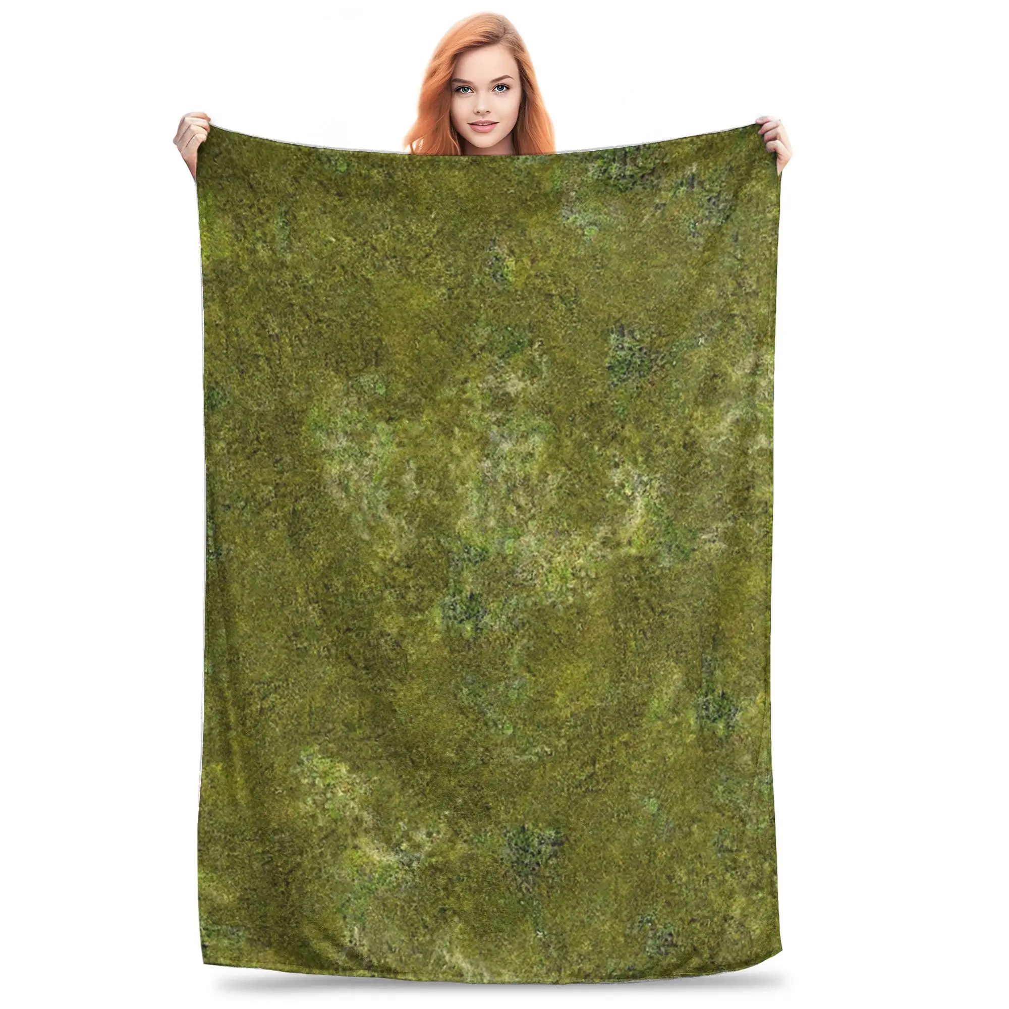 Grass Battlemat 36x36 Blankets Soft Warm Flannel Throw Blanket Cover for Bed Living room Picnic Travel Home Couch