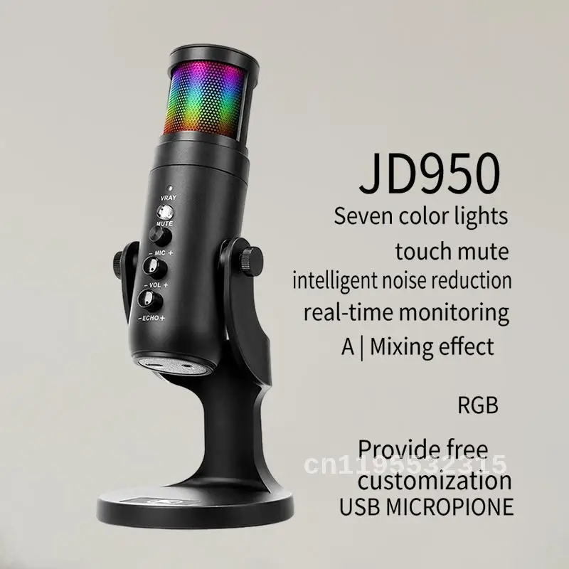 Experience The Ultimate Audio Quality With Usb Capacitor Microphone For Live Streaming Ktv Recording Ps4 Gaming And Rgb Colorful