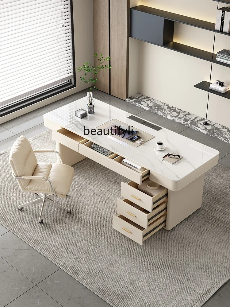 

Light Luxury Slate Desk Home Office Office Writing Desk Computer Desk