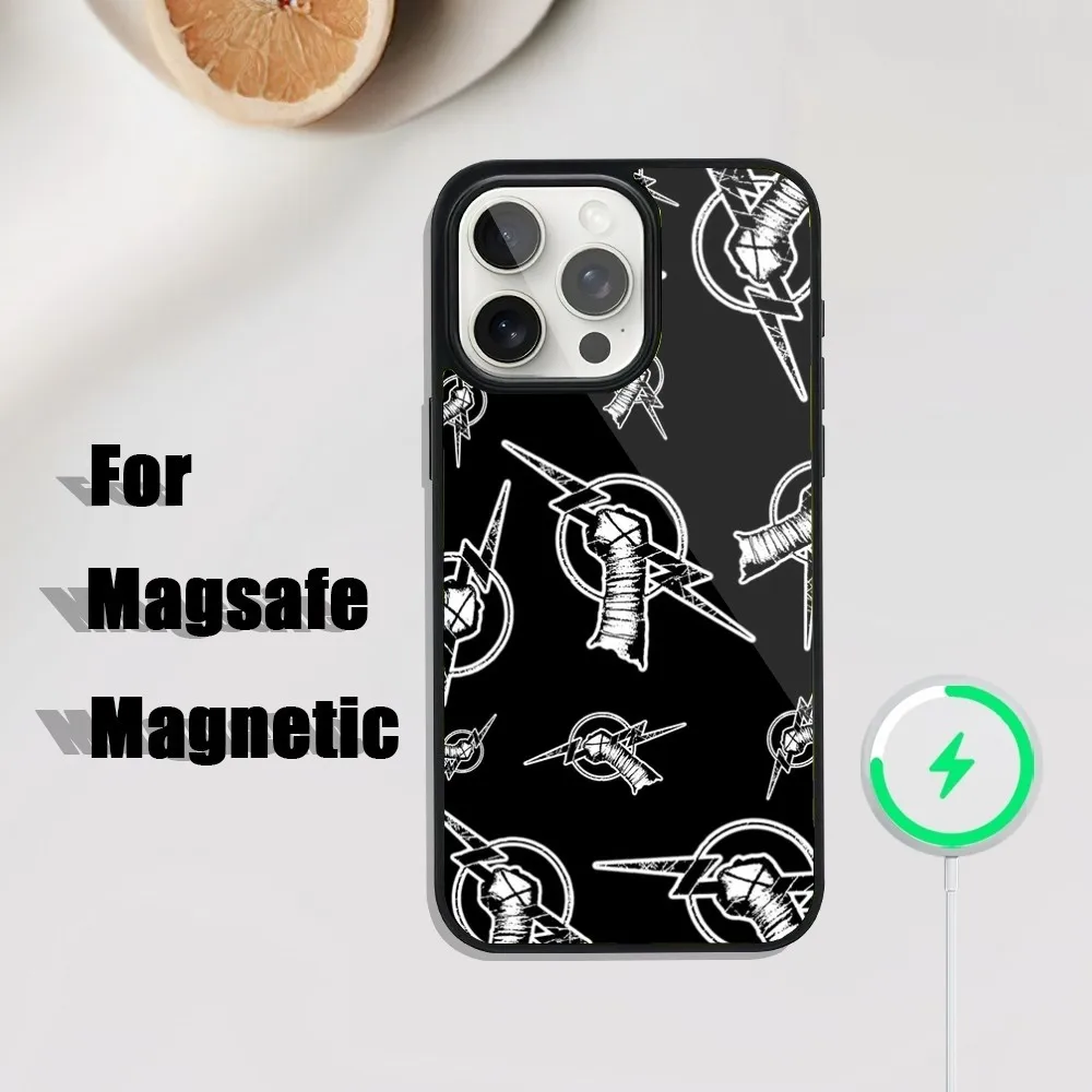 حافظة هاتف WWE CM P-Punk لهاتف iPhone 16,15,14,13,12,11,Plus,Pro,Max Mini Magsafe شحن لاسلكي مغناطيسي