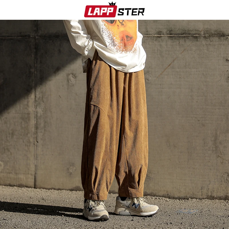 

LAPPSTER Y2k Streetwear Corduroy Harem Pants 2023 Baggy Korean Fashions Harajuku Joggers Sweatpants Vintage Wide Leg Joggers