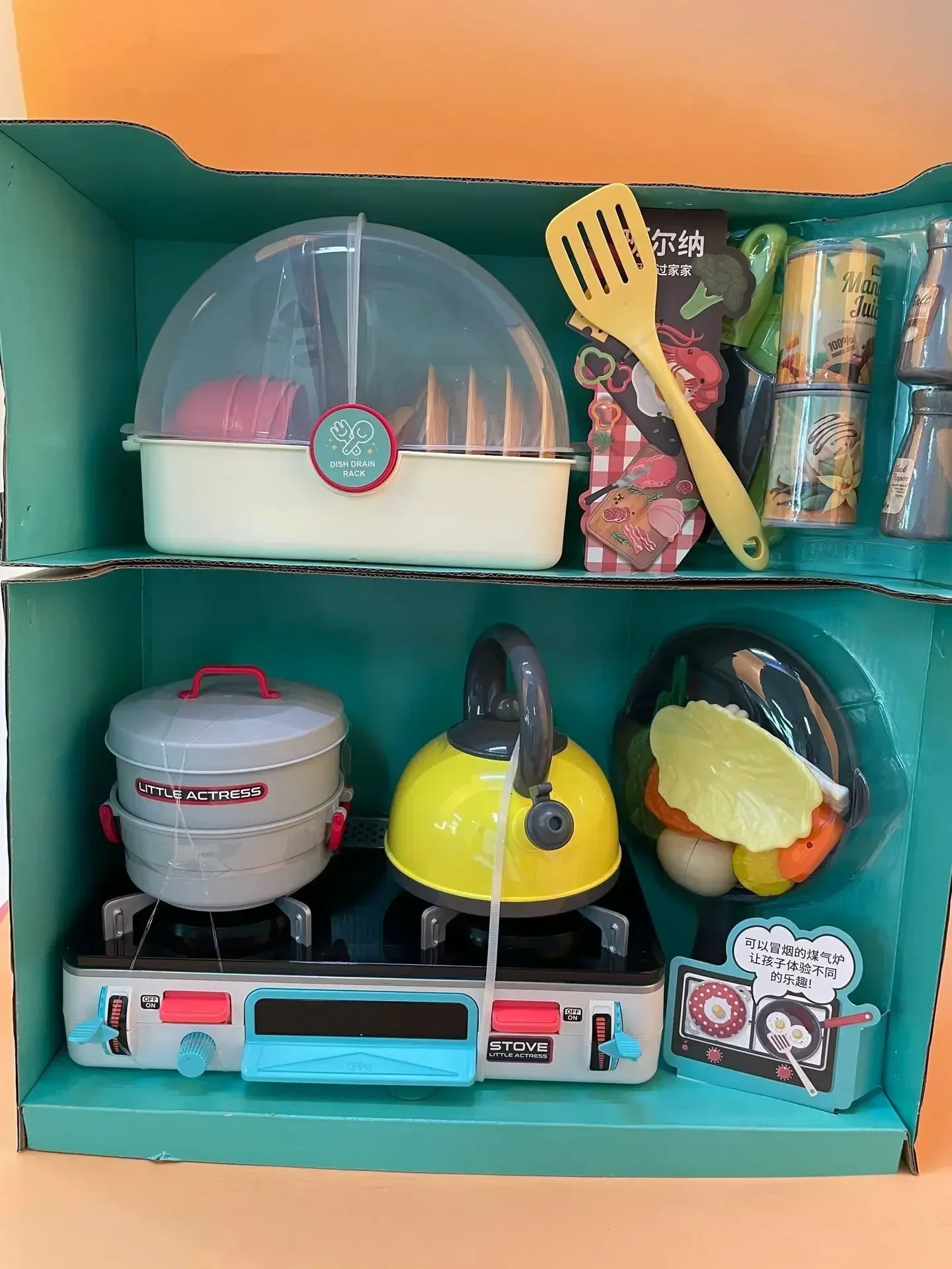 Ensemble de Jouets de Cuisine pour Enfant, Simulation de Haute Qualité, Cuisinière à Gaz, Vaisselle Vapeur, Articles de Maison de Jeu, Jouet Interactif, Cadeau d'Anniversaire pour Bébé