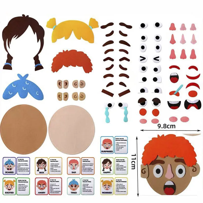 Gioco di espressione facciale Montessori per bambini Divertenti giocattoli per il cambiamento del viso Bambini in età prescolare che imparano giocattoli educativi per bambini