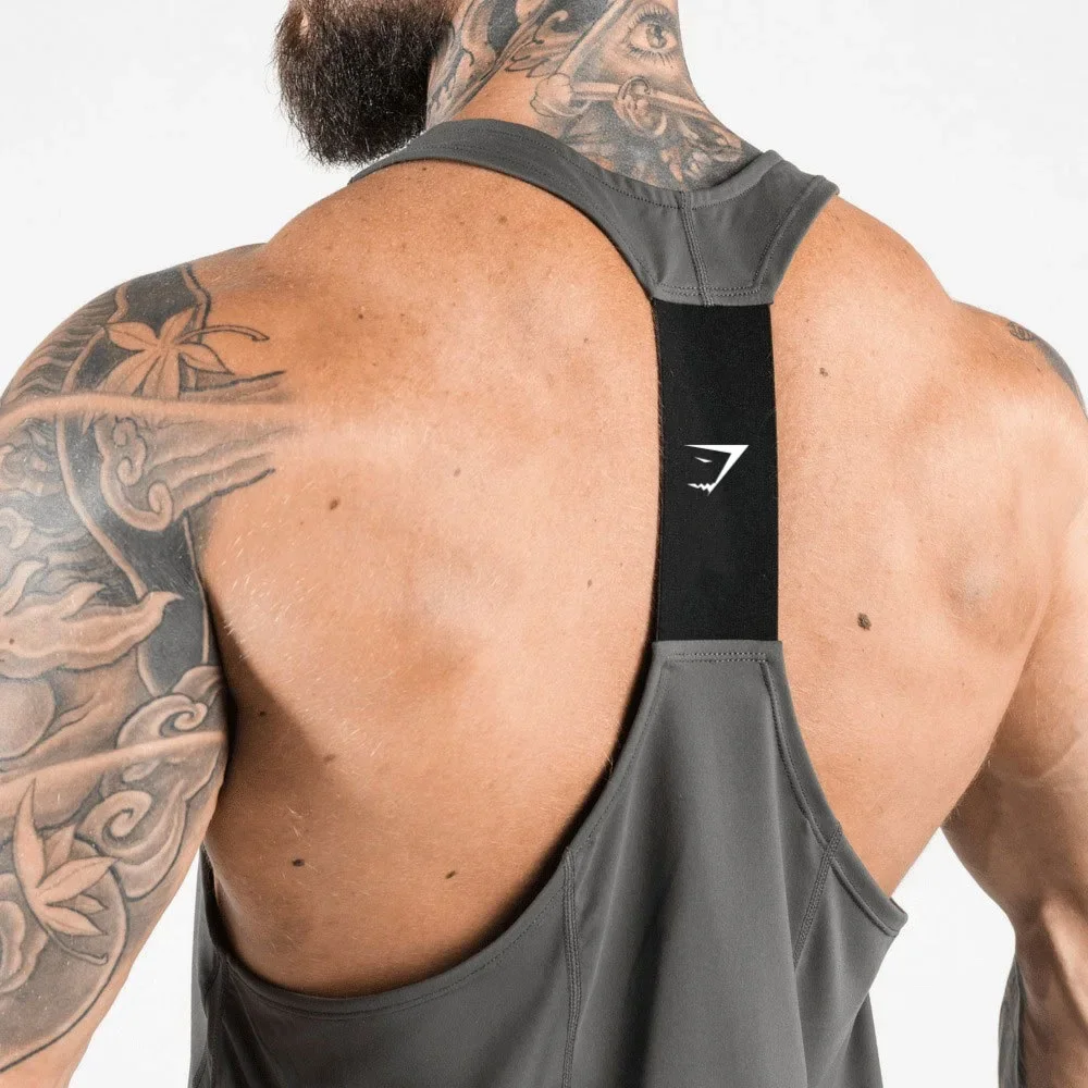 Men's Muscle Shark Fitness Vest Quick-drying Sport T-shirt Breathable Training Sweat Vest Sleeveless Gym Clothing