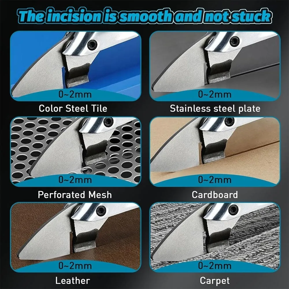 2000W Electric Iron Sheet Shears Brushless Cordless Scissor Multifunction Cutting Power Tool for Makita 18V Battery Pin