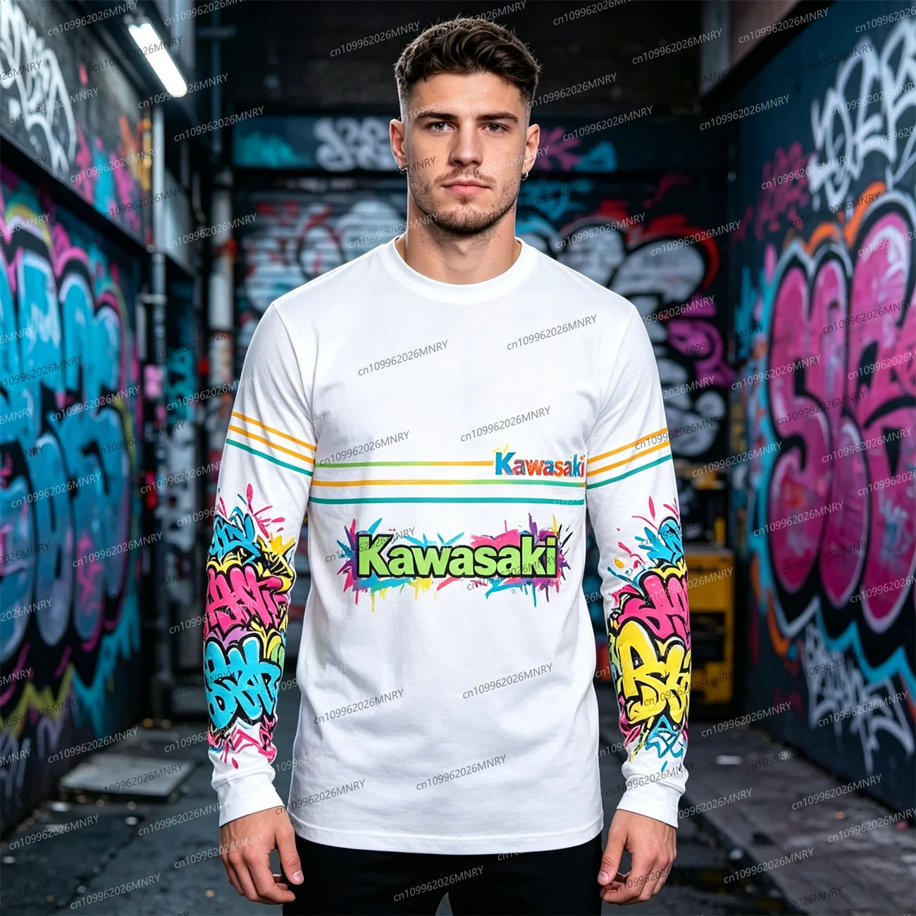 

Kawasaki tshirt Motocross T-shirt men Summer Men Long Sleeve Quick Drying Cycling T-shirt Suit Women Tshirt Sleeved clothing