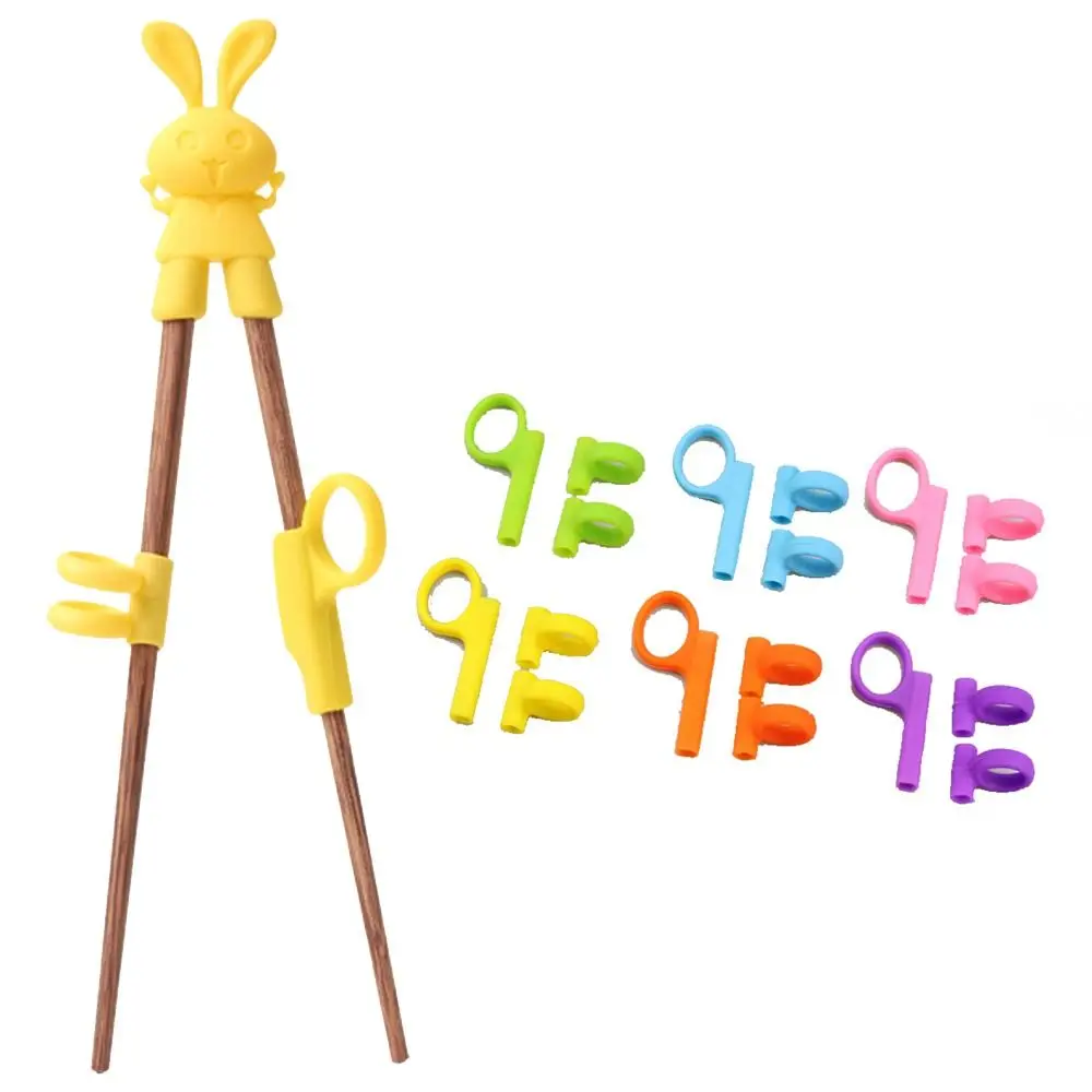 Silicone Kids Holding Chopsticks Correcting Ring Kitchen Tableware Eating Practice Chopsticks Accessories