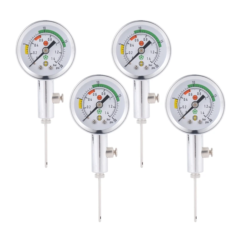 4X Ball Pressure Gauge Ball Pressure Measuring Tool Basketball Football Volleyball Barometer