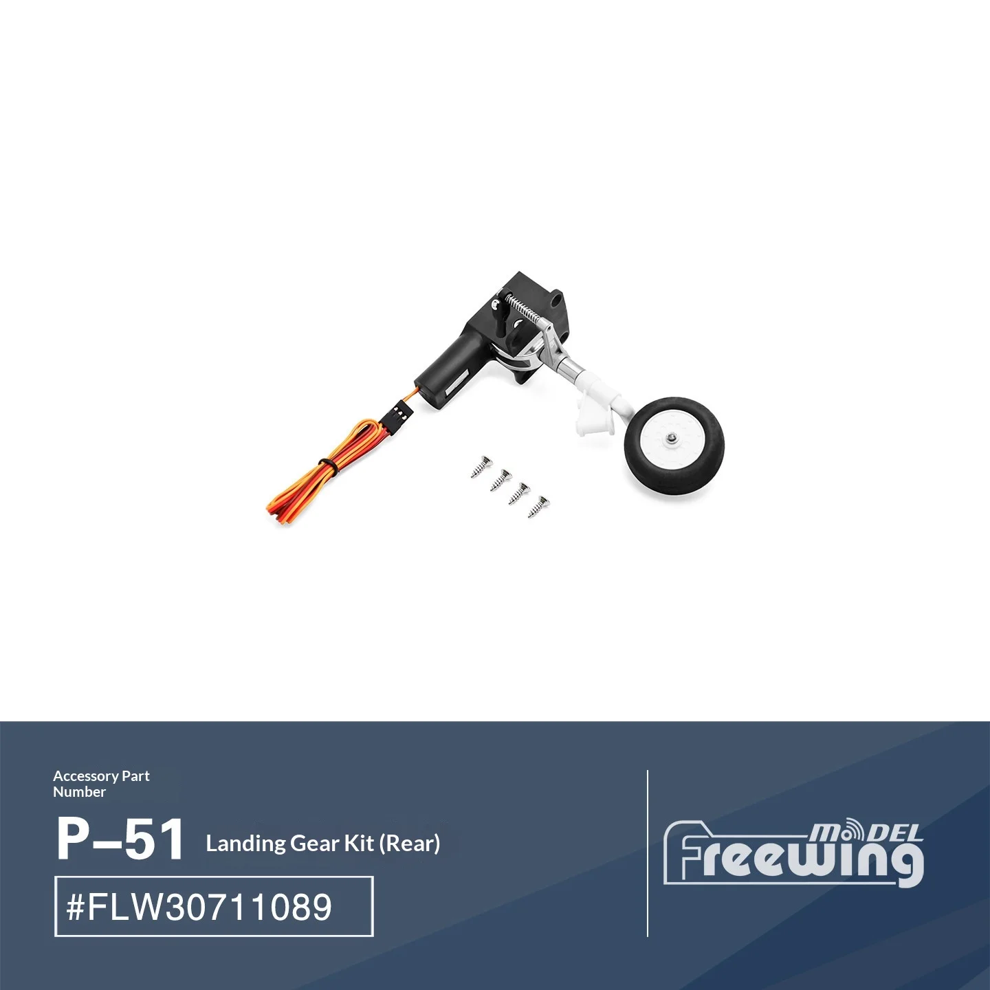 Freewing Flightline 1600mm P-51 Mustang Accessories (2) Propeller Light Assembly Screw Connection Steel Wire Machine Wheel Cable image 3