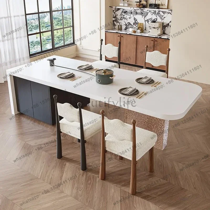 FG Wooden Fashion Dining Tables Coffee Shop Kitchen Restaurant Customizable Dining Tables Villa Home Furniture Mesa Comedor Lsdt