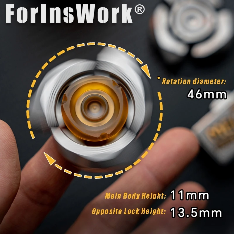 DJG Spinning Fingertip High-Speed Three-Leaf Gyroscope Anti-Stress Fidget Toy For Adults Kids Handheld EDC Gadget