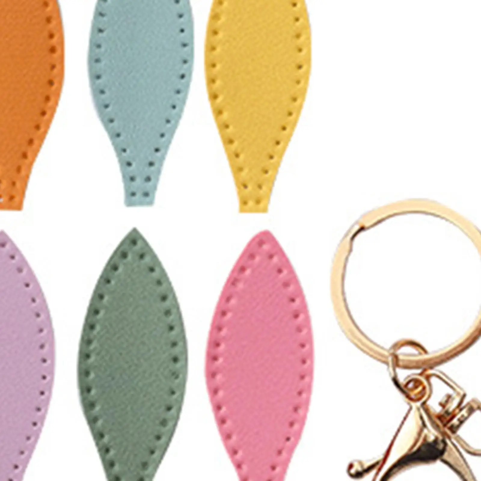 Kit de porte-clés à coudre DIY, pré-percé, apprenez à coudre, fournitures d'artisanat colorées et originales