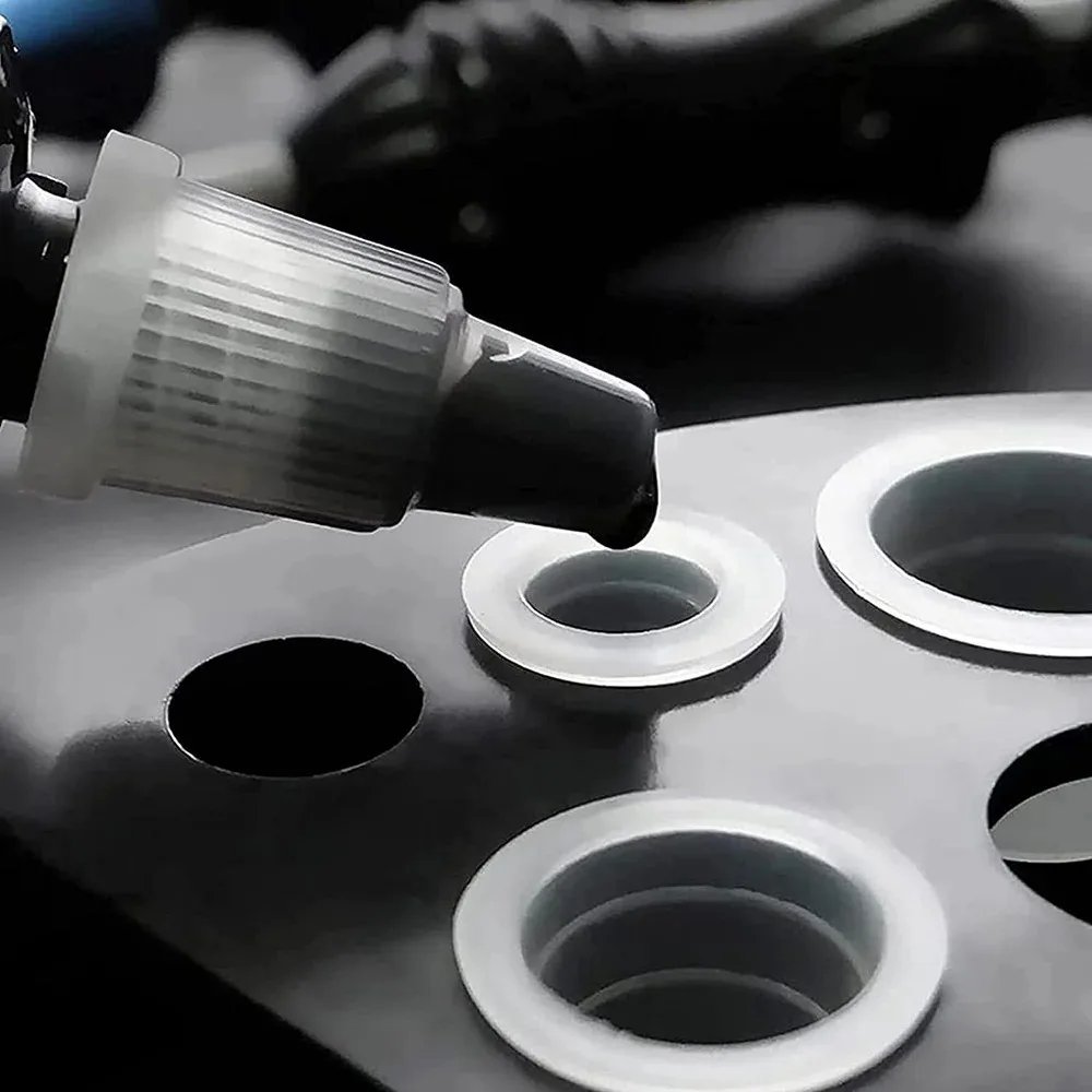 Soporte para vaso para tinta de tatuaje de acero inoxidable/plástico, 7 agujeros/8 agujeros, accesorios para tatuaje, Material de Color artístico, 1 Uds.