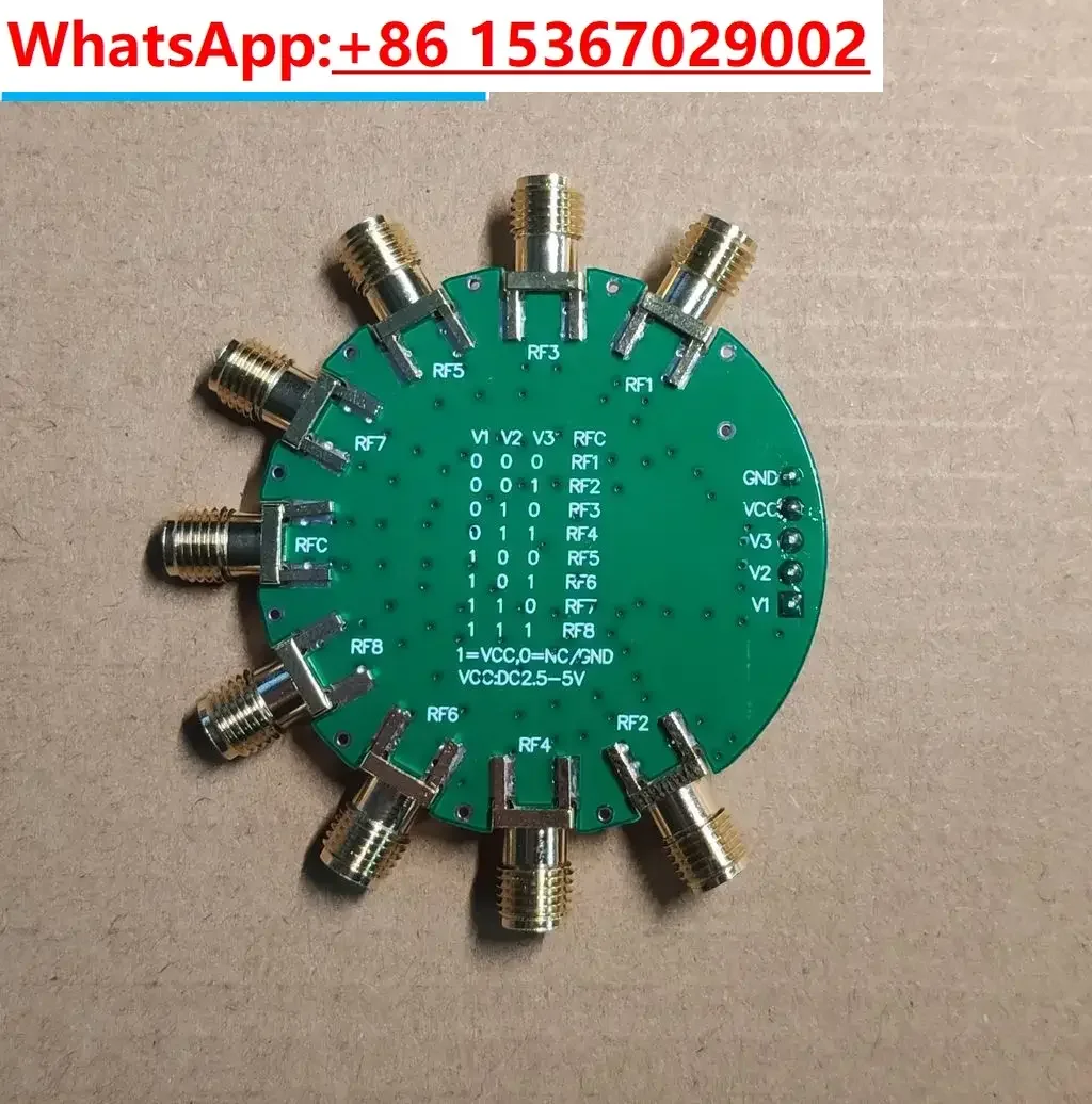 SKY13418, 1 out of 8, SP8T, switch, 0.1G, 10K-6G, test board, single pole eight throw, microwave