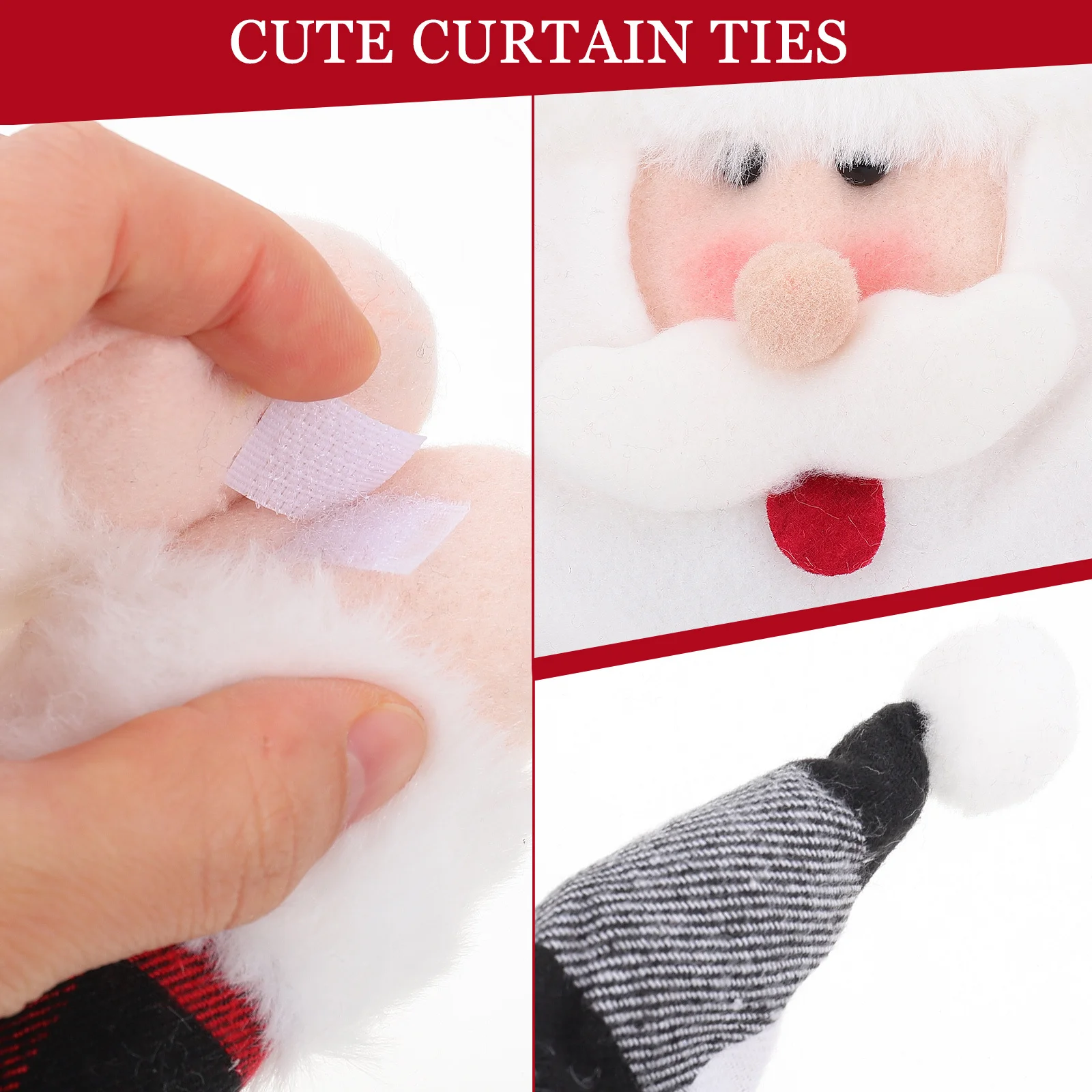 

Xmas Curtain Tiebacks with Strong Elasticity Adorable Curtain Holders for Window Bedroom Home Supplies Decorative Strap