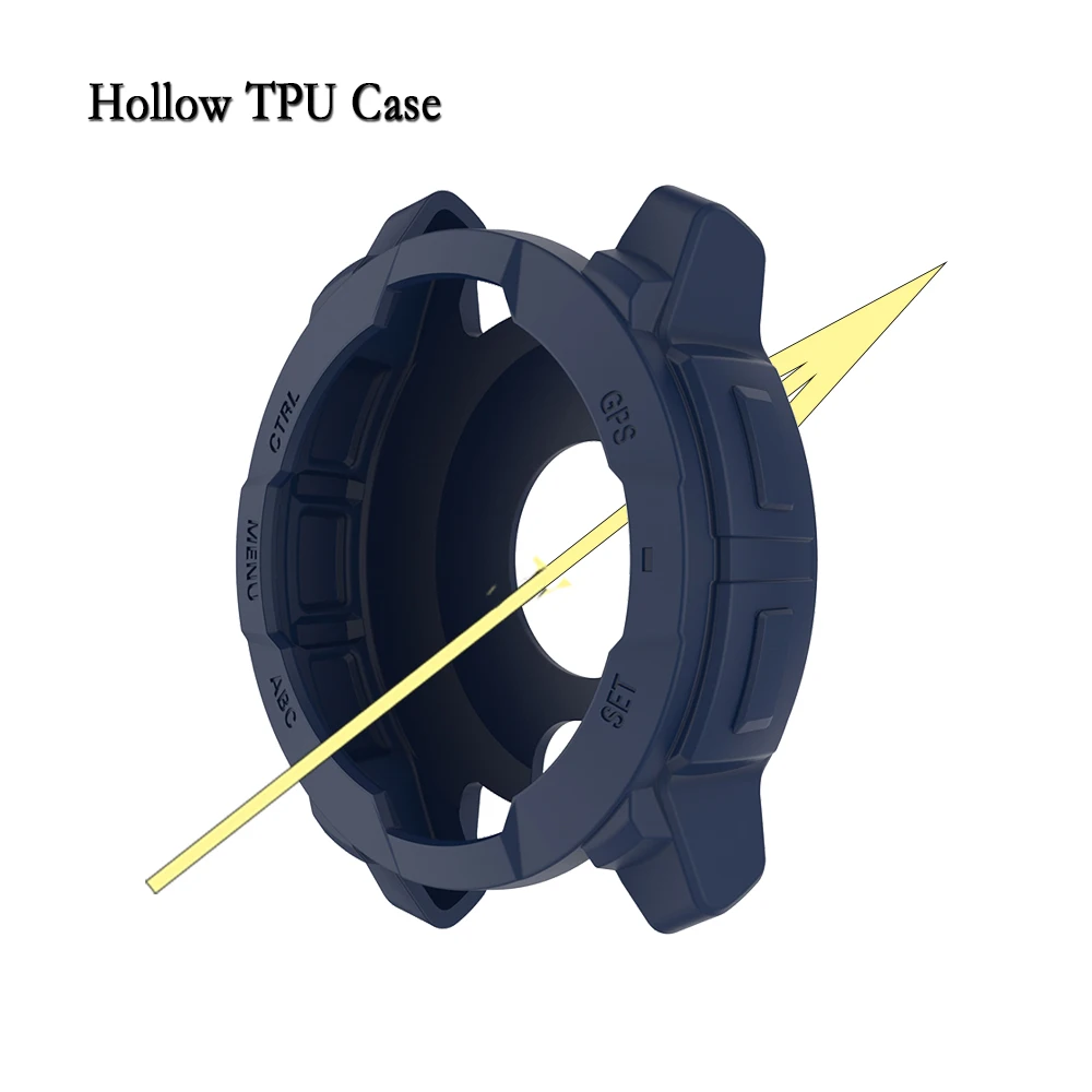 For Garmin Instinct 3 45/50mm Watch Case Decoration Soft and Durable Silicone Hollow Watch Protector Shell Protective Case