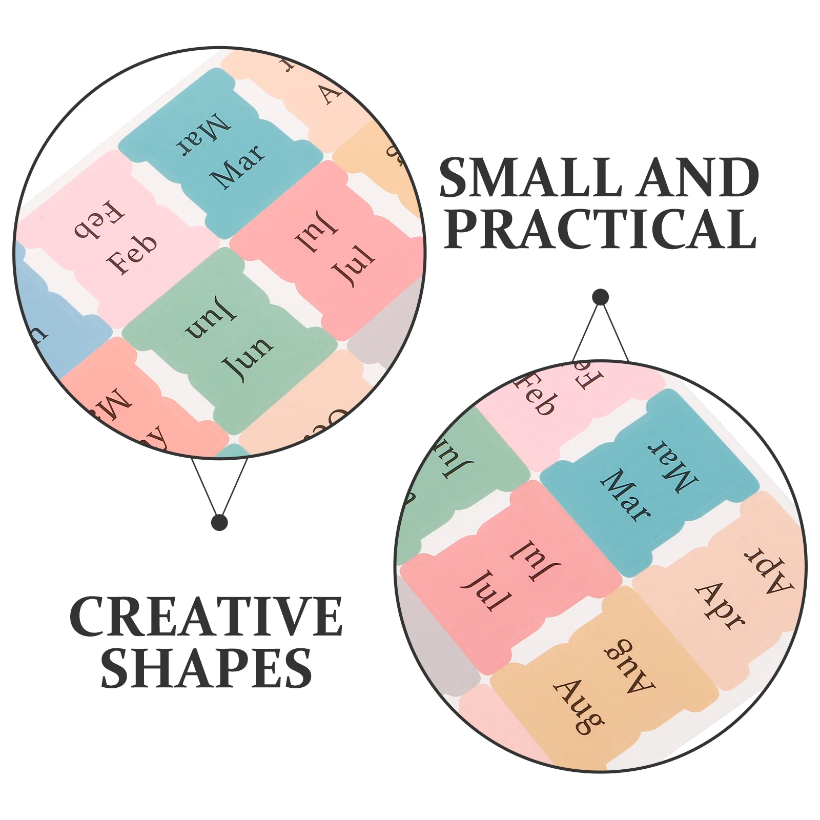 10-листые портативные липкие вкладки, ежемесячные вкладки для маркировки книг, липкие маркеры страниц, маленькие индексные вкладки, декоры