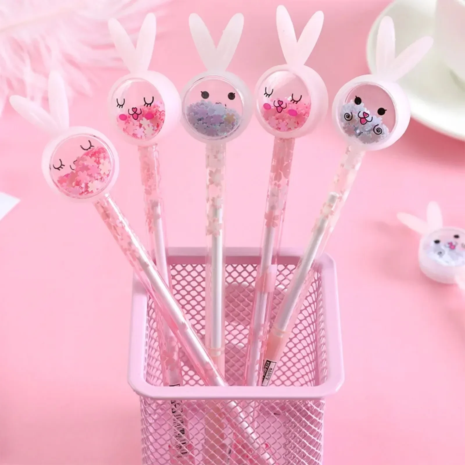 Pink Cute Ballpoint Pen Kawaii Learn Stationery Test Pressure Pens School Supplies Office Accessories Канцелярия Caneta Ручка