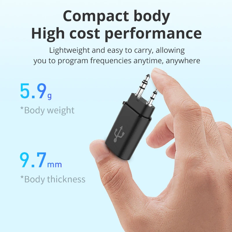 

Walkie Talkie Frequency Programmer Adapter K-Head to Type-C - OS Cross-Platform, Compact Carry Design