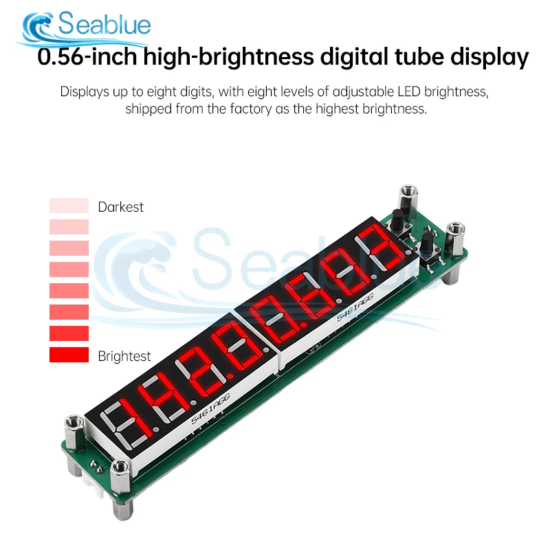 RF Signal Frequency Counter Cymometer 3 Channel 8-Digit Digital Tester Meter 20MHz~2400MHz 2.4GHz 20MHz~1200MHz 1.2GHz DC 8V~15V