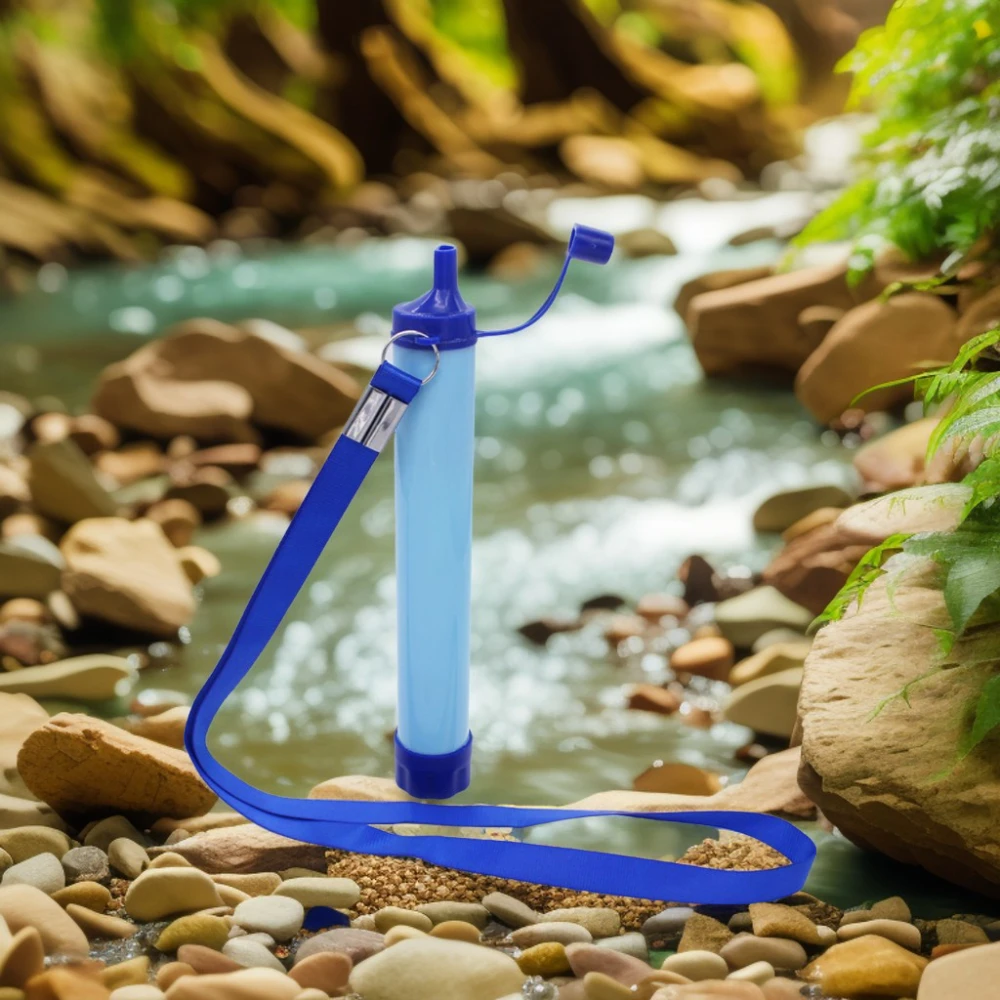 Outdoor Water Filter Straw 5-Stage Filtration for Camping Hiking Portable Survival Gear for Traveling Hunting and Backpacking