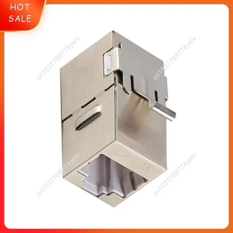 10PCS Pass Through Gigabit Ethernet Cat6a RJ45 T568B Jacks Toolless Network Modules Shielded LAN Connector Socket A62X