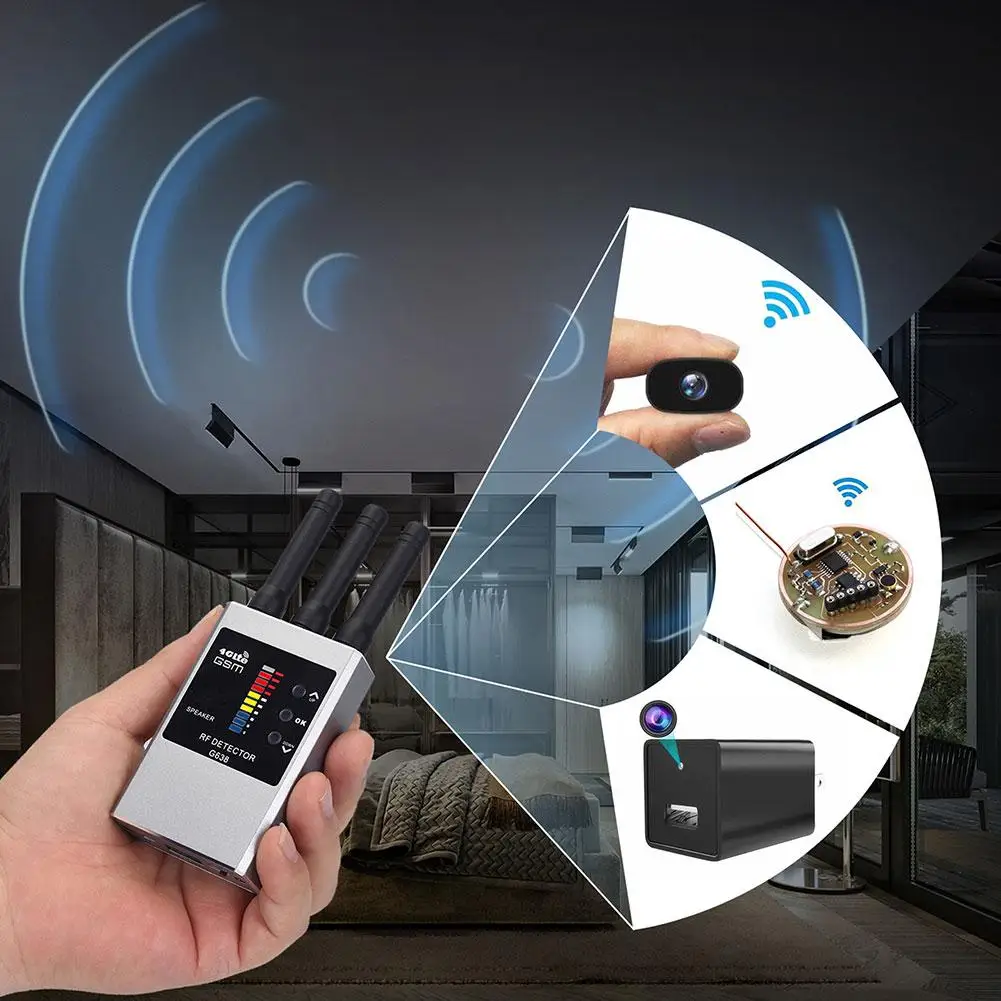 G638 Anti Wireless RF Signal Bug GSM GPS Tracker Hidden Camera Eavesdropping Device Military Professional Version