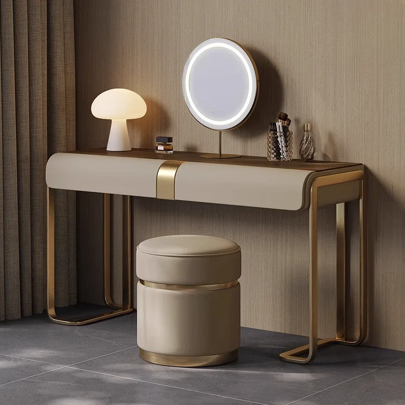

Luxury Decor Makeup Desk Dressing Table Light Mirror Peinadora Tocador Mujer Bedroom Furniture Modern Organizer Vanity Table