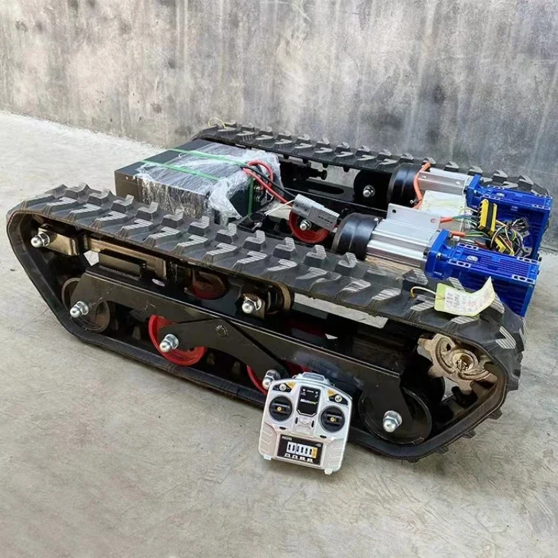 Robot rubber crawler car rubber crawler chassis