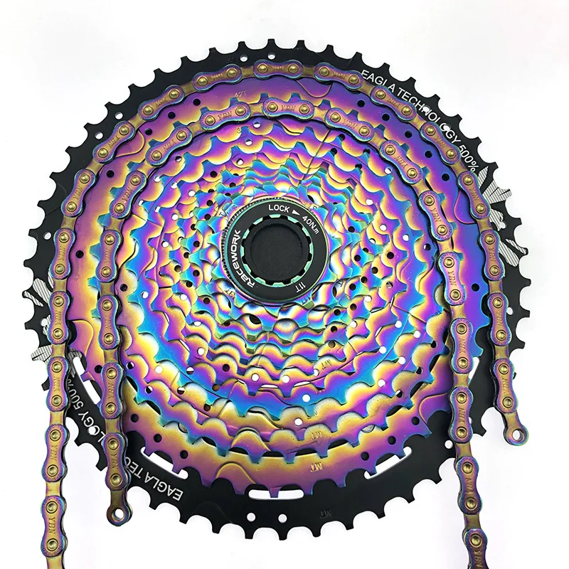 RACEWORK 11/12 Speed Road Mountain Bike Ultralight Cassette 11-50T MTB Bicycle Rainbow Narrow Width Gear Ratio Cassette Sprocket