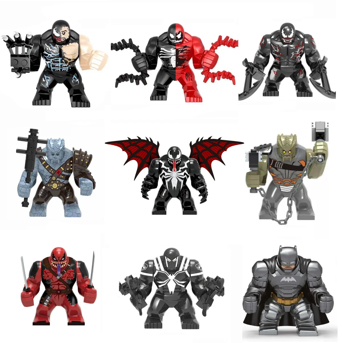 New Marvel Riot Spider-Man Hulk Venom Big Size building blocks Classic anime character brick toys Adult children birthday gifts