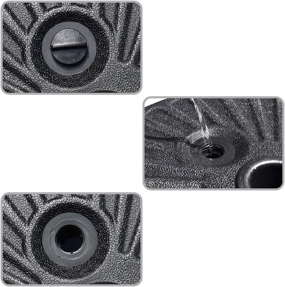 قاعدة مظلة مملوءة بالماء، حامل مظلة خارجي شديد التحمل (أسود) #4