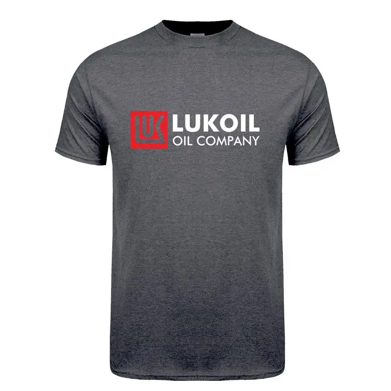 Camiseta rusa de Lukoil Oil Company para hombre, camisetas de manga corta de algodón, Tops de moda, LH-193