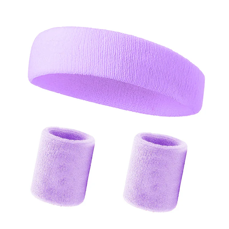 3PCs/set Mens Sports Headband Sweatband Stretch Elastic Outdoor Sport Sweat Headband Wristband Women Gym Running Tennis Headwrap