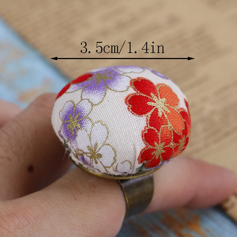 Ball Shaped Embroidery Needle Insert Ring Needle Pin ​Cushion Holder DIY Cross Stitch Tool Ring Insert Sewing Kit Pincushions