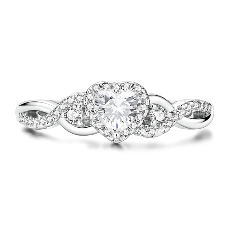 Women Rings 925 Sterling Silver Sparking Zirconium Ring Infinite Love Wedding Rings For Engagement Jewelry Anniversary Gift view 2