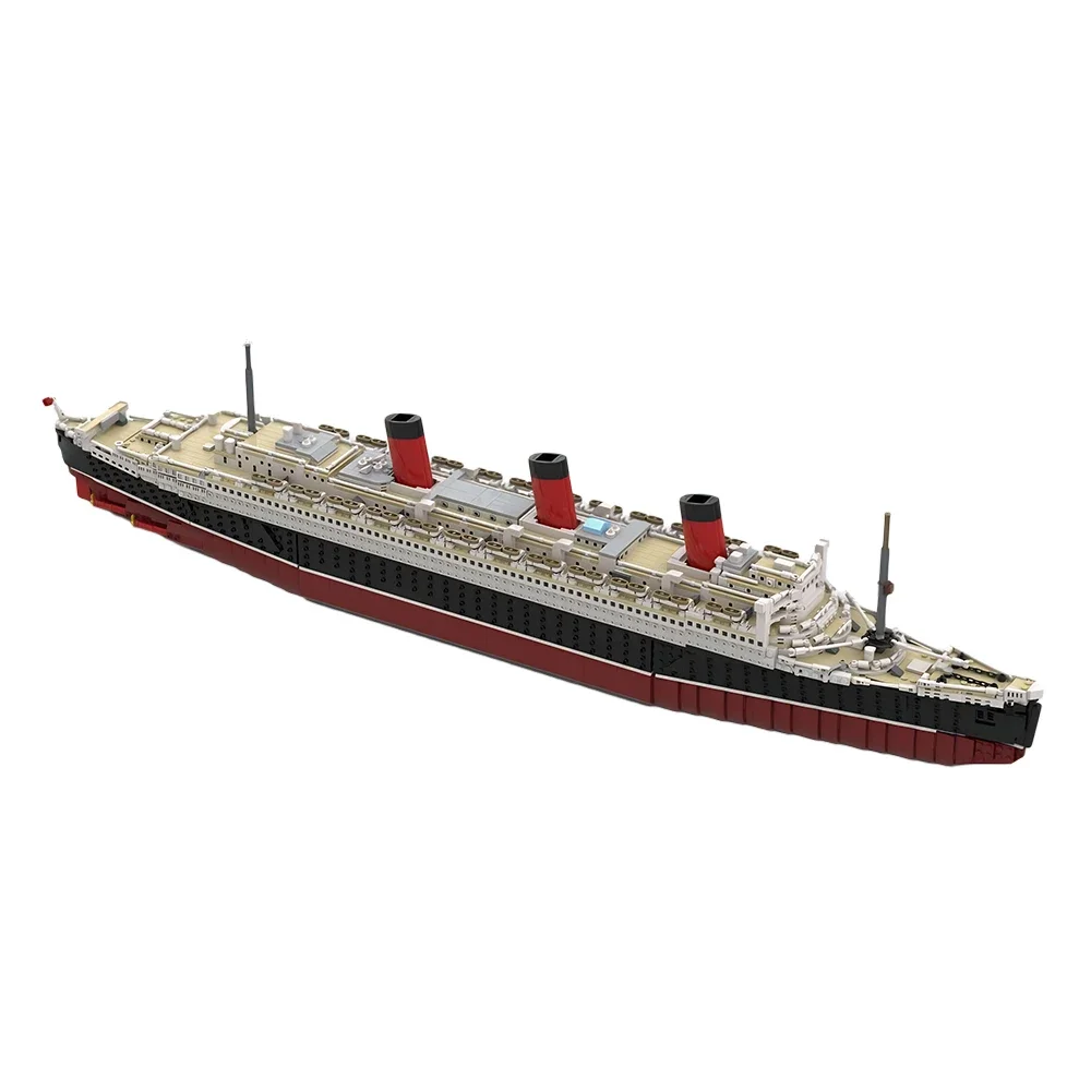 Royal Mail Ship Building Blocks MOC MOC-93208 Queen Mary Large Vessel Steamship Assembly Model Puzzle Kids Toy Boy Birthday Gift