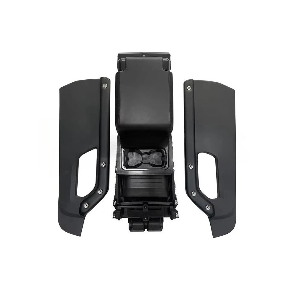 Design a luxury car interior modification kit to upgrade the center armrest, suitable for 90/110 parts.