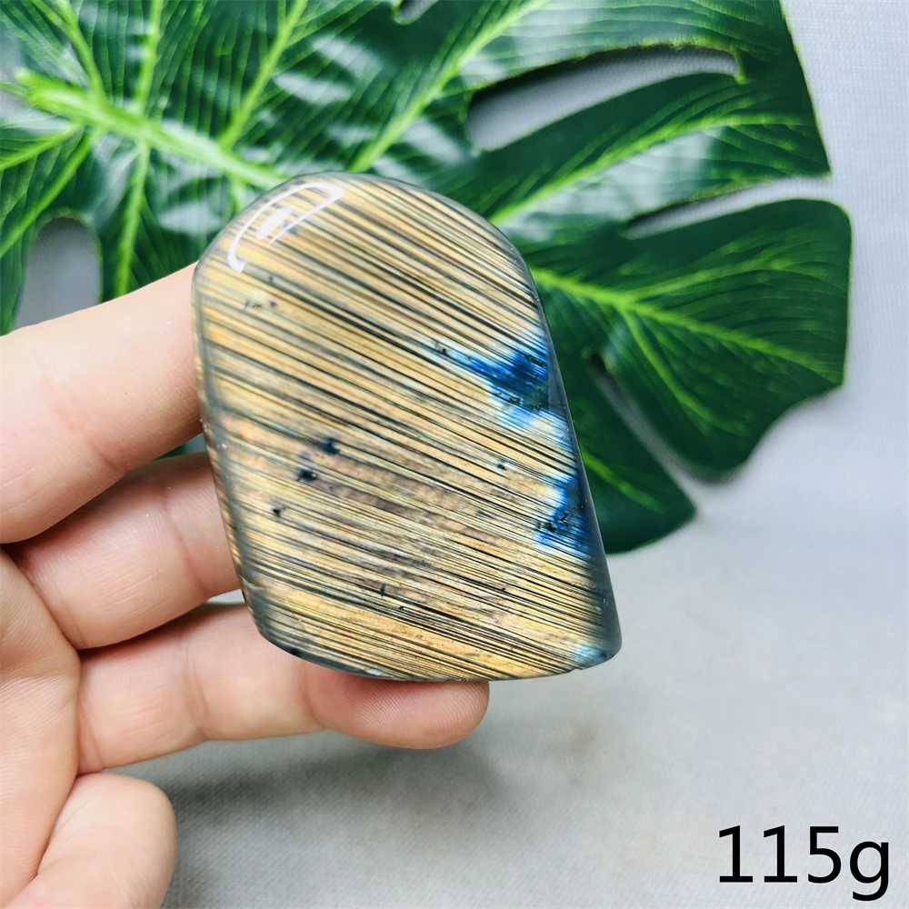 Beautiful Zebra print Labradorite Double Flashing Light Home Room Decoration Yoga Chakra Meditation Stone Healing