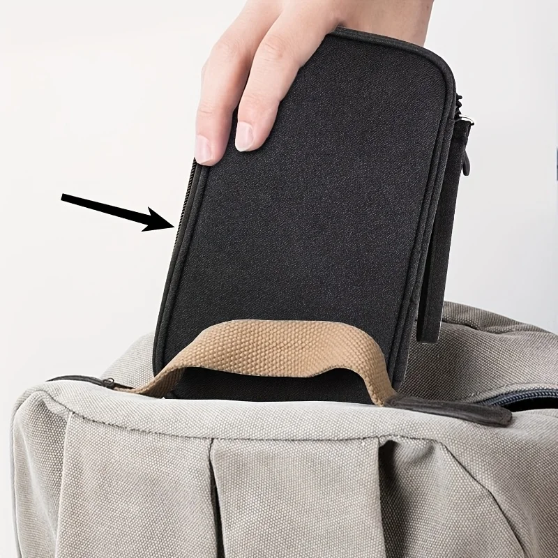 Travel Organizer Bag, Multi-Pocket Storage Pouch, Suitable for Toiletries, Cosmetic Accessories, and Electronic Cables view 5