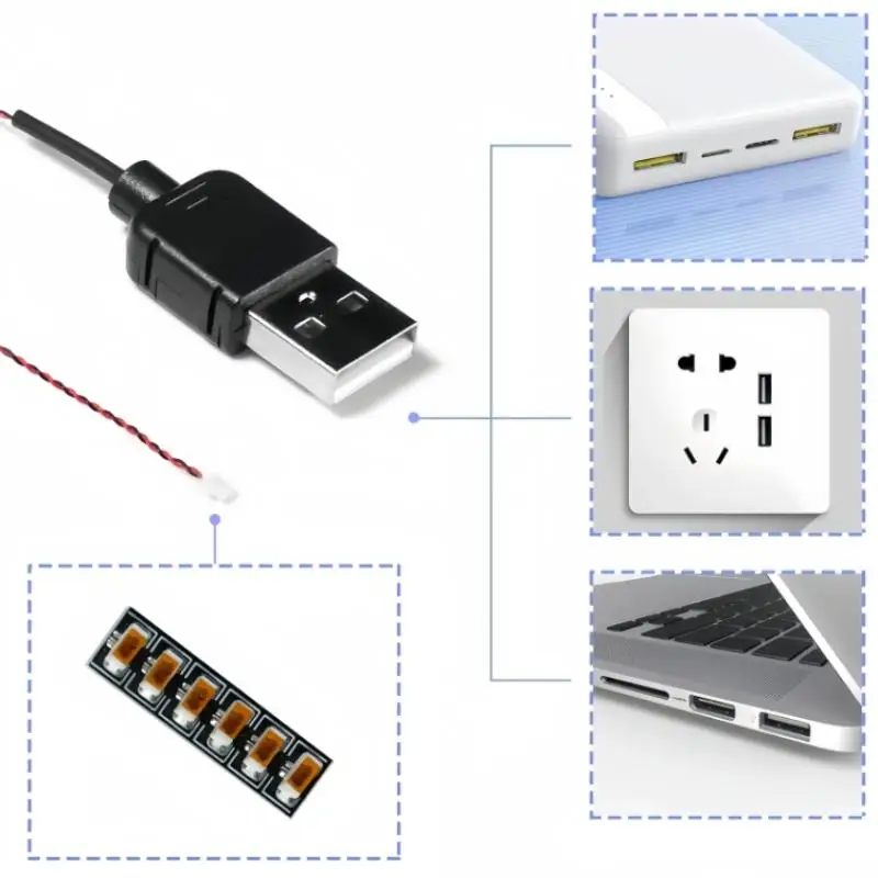 DIY 50cm USB Power Cable Compatible With Building Block Lighting DIY Decorative Lamp USB Wire Toy Accessories view 3