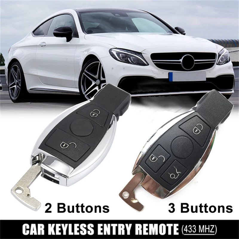 2/3 Buttons Remote Smart Car Key Shell Key Fob Cover for Mercedes Benz C E G R S GL SL SLK BGA